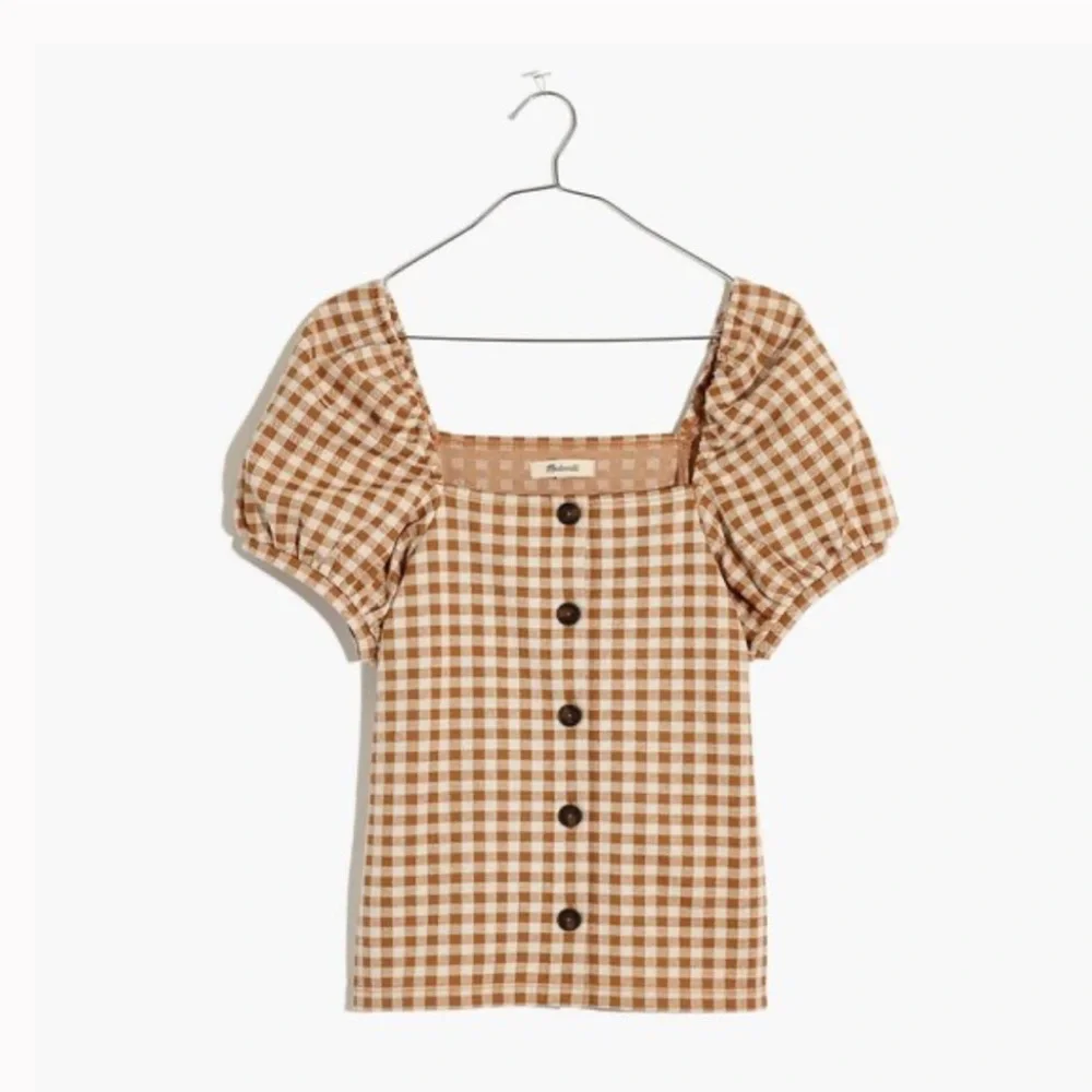 Madewell Gingham Blouse sz Med - Picture 4 of 9